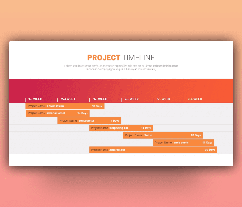 Free Weekly Project Timeline PowerPoint Template