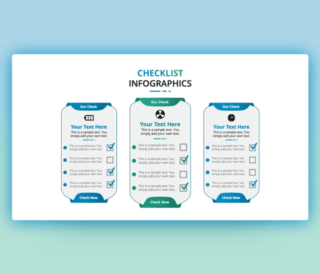 Free Checklist Infographics PowerPoint Template