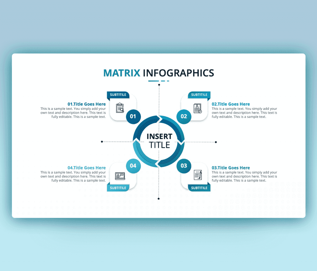 Matrix Infographics PowerPoint Slide PPT