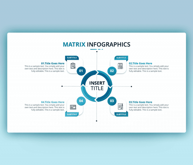 Matrix Infographics PowerPoint Slide PPT