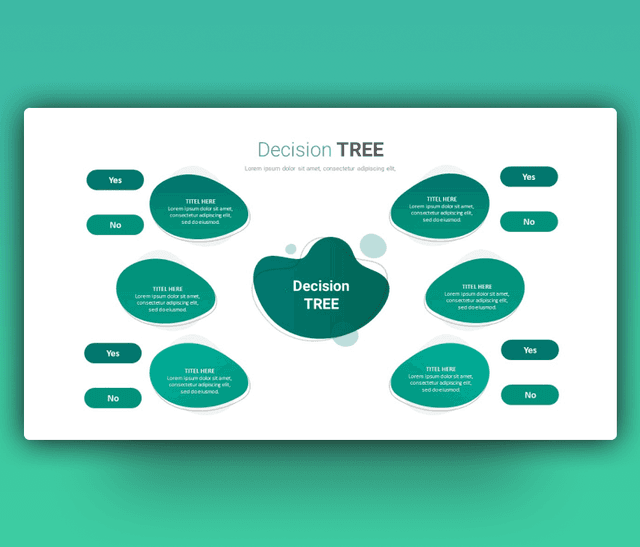 Yes/No Decision Tree Diagram Template for PowerPoint