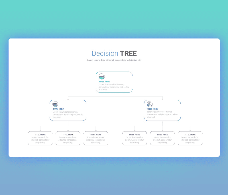 Vertical Decision Tree Diagram for PowerPoint