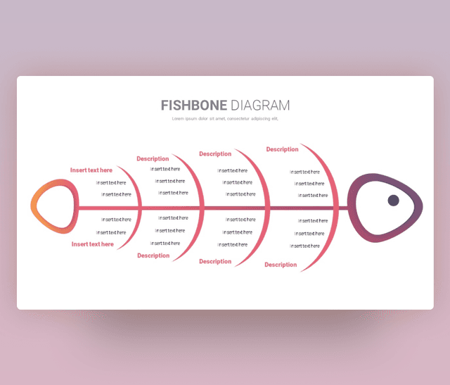 Minimal Fishbone Diagram Template for PowerPoint