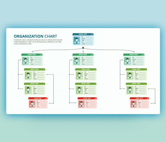 Organization Team Chart PowerPoint Template PPT