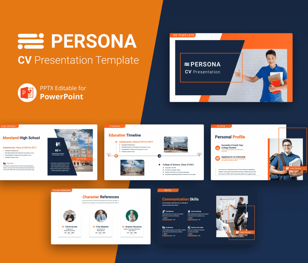 PERSONA – Professional CV PowerPoint Template