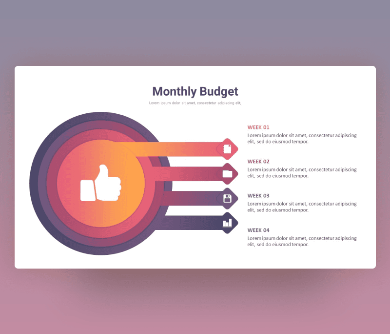 Monthly Project Budget PPT Slide