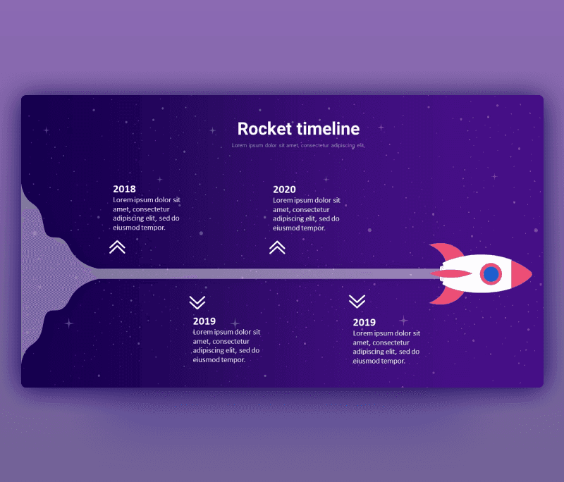 Free Animated Rocket Timeline PowerPoint Template