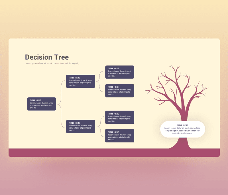 Free Decision Tree Flow Chart PowerPoint Template