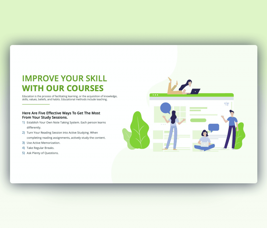 Improve Your Skill With Our Courses - Template for PowerPoint