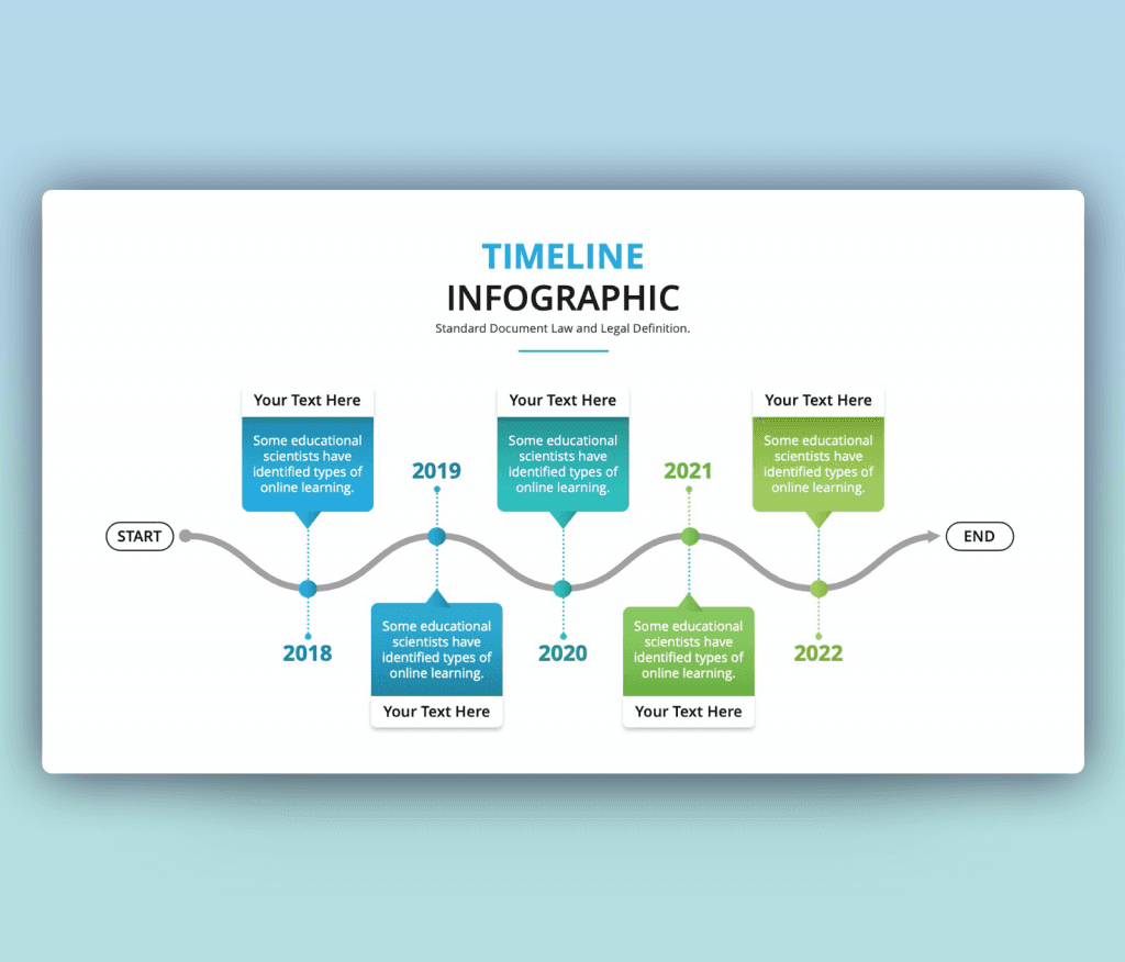 Yearly Timeline Infographic Diagram for PowerPoint