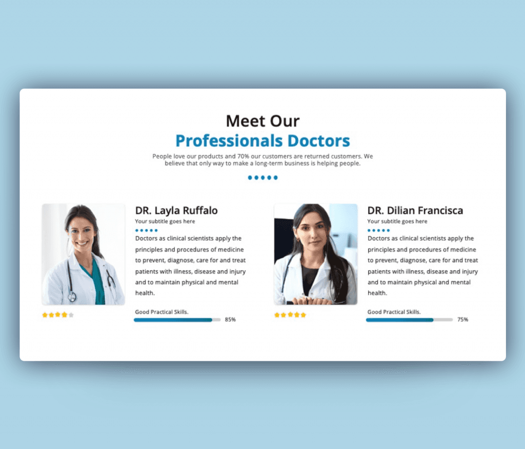 Meet our Professional Doctors PowerPoint Template