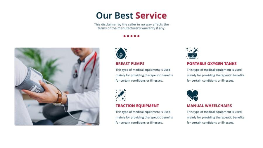 Best Service PPT (Medical Service offering Template)