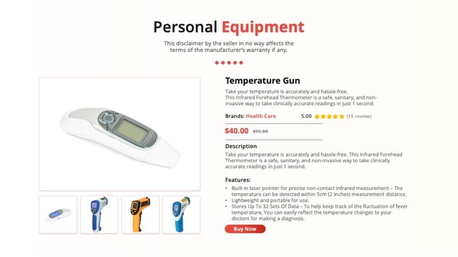 Thermometer Guns PPT – Personal Medical Equipment