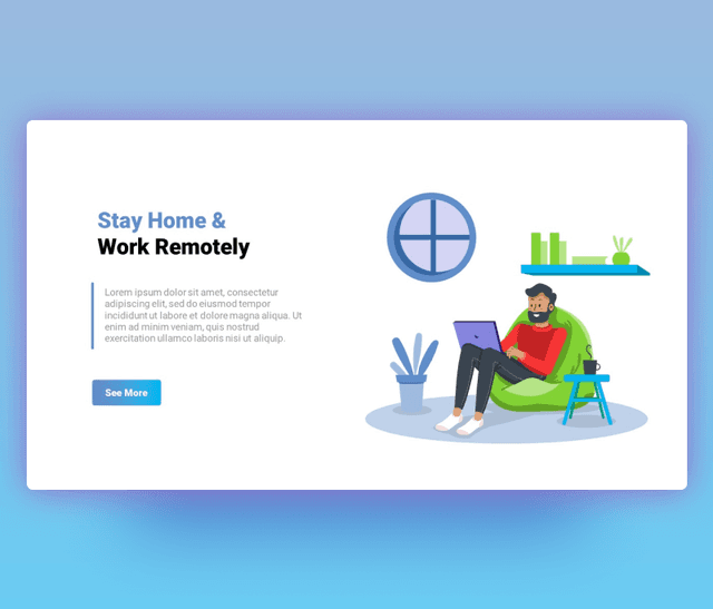 Stay Home and Work Remotely Template for PowerPoint