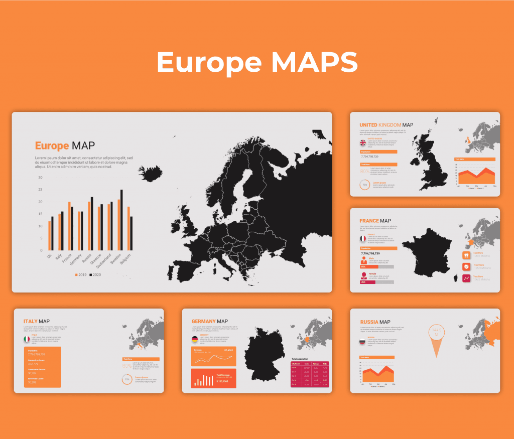 Europe Maps Presentation Template for PowerPoint