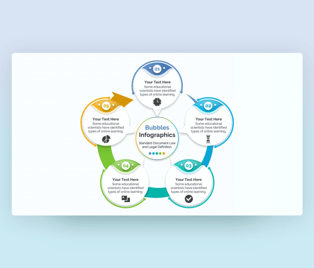 Bubbles infographics PowerPoint Slide