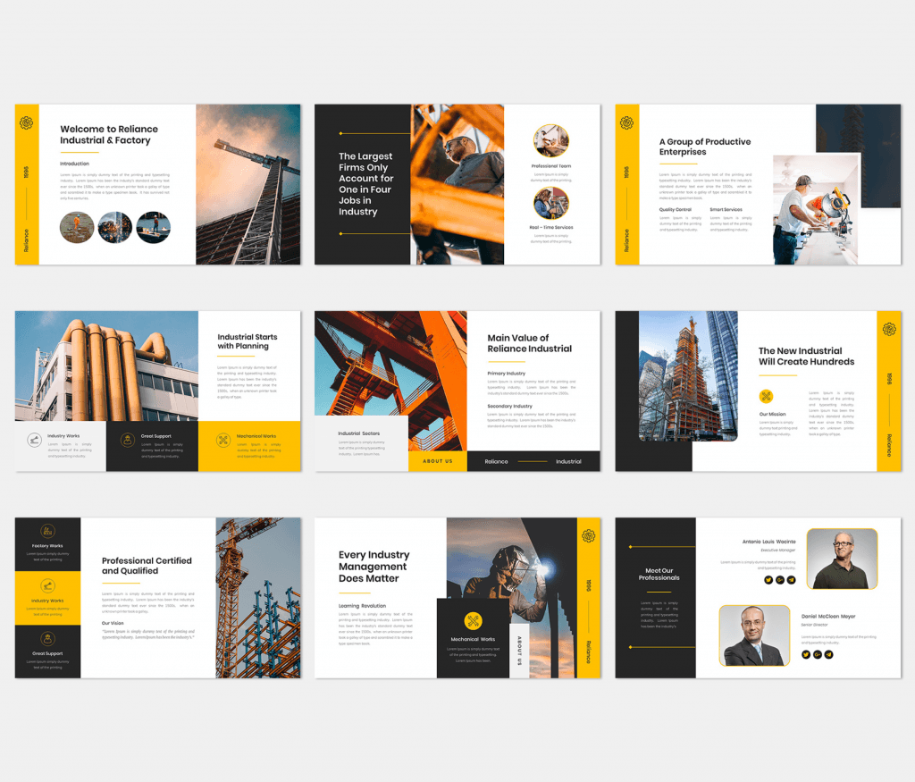 Reliance – Industrial & Factory  Presentation Template