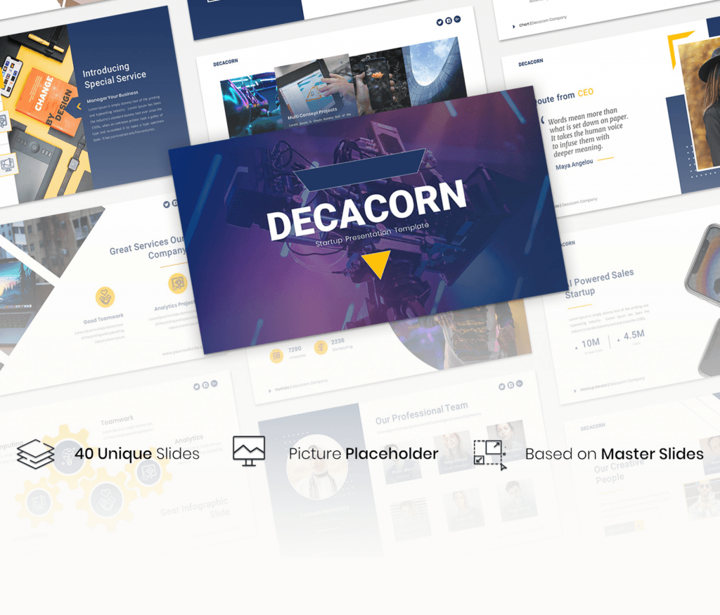 Decacorn – Startup Presentation Template
