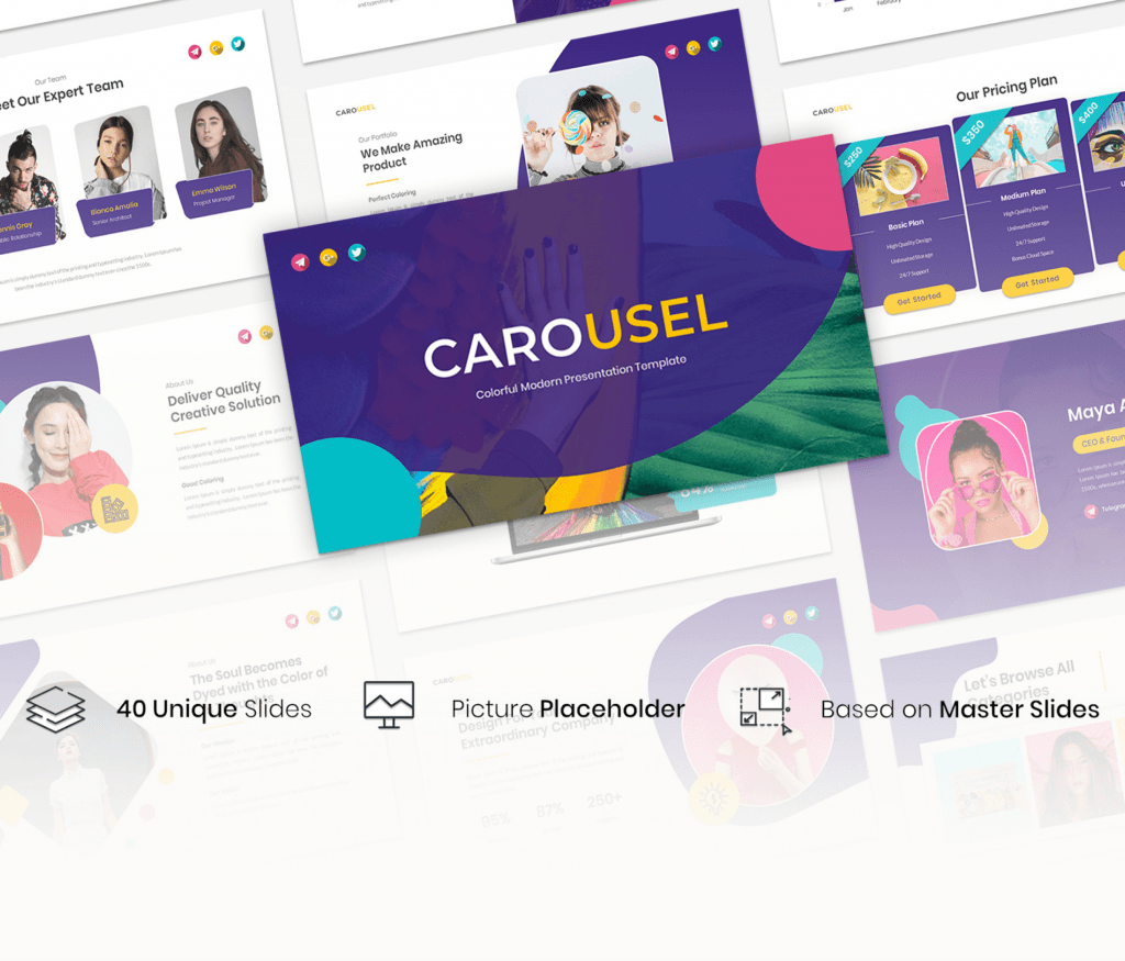 Carousel –  Colorful Modern Presentation Google slide