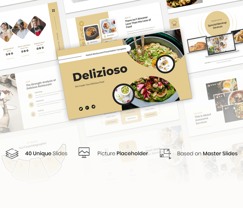 Delizioso – Food and Restaurant PowerPoint Template