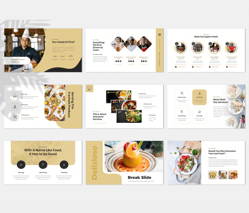Delizioso – Food and Restaurant PowerPoint Template