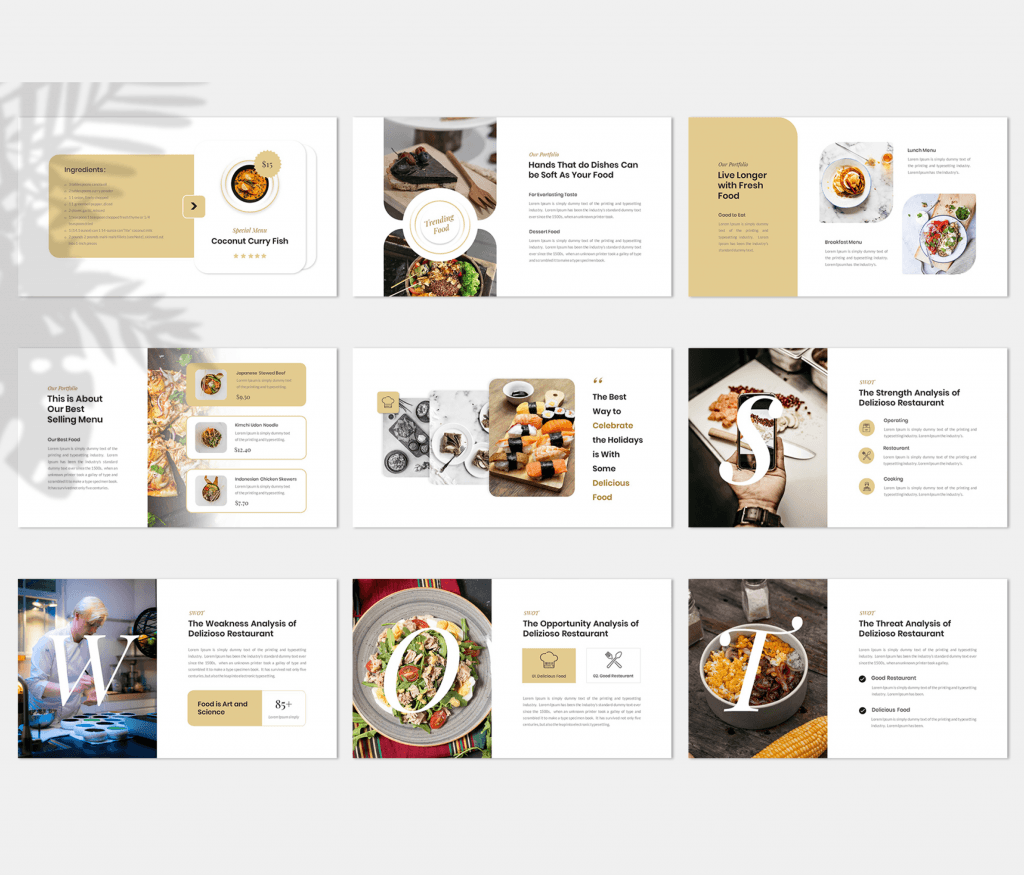 Delizioso – Food and Restaurant Google Slides Template