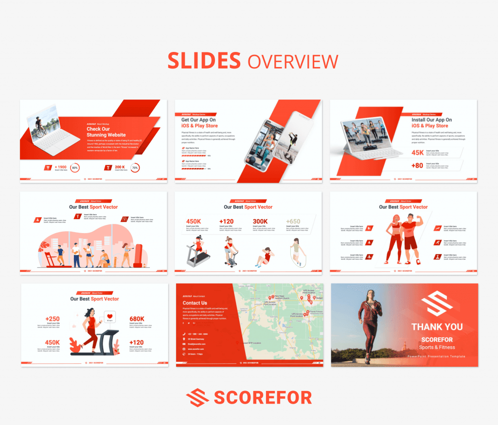 Scorefor - Sports and Fitness PowerPoint Presentation Template