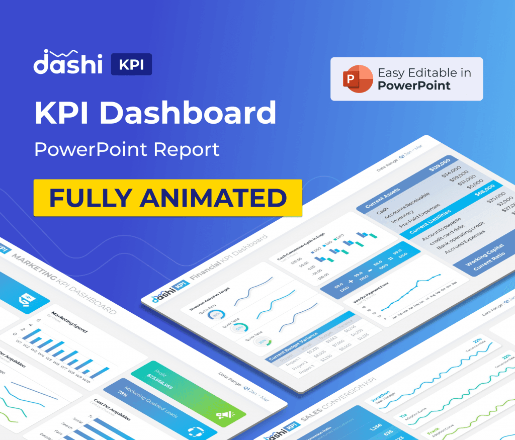dashi KPI Dashboard Report PowerPoint Presentation