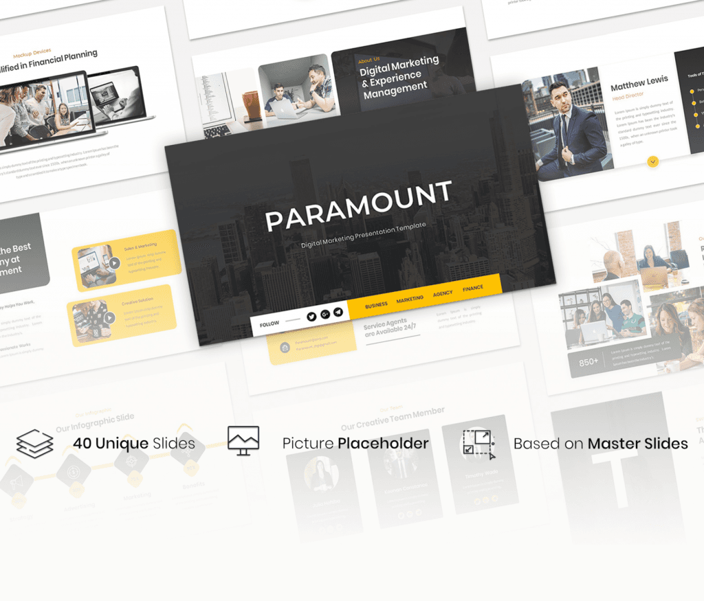 Paramount – Digital Marketing Google Slides Template