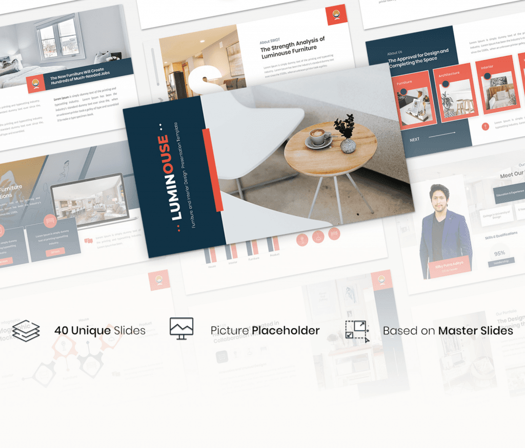 Luminouse – Furniture and Interior Design PowerPoint Template