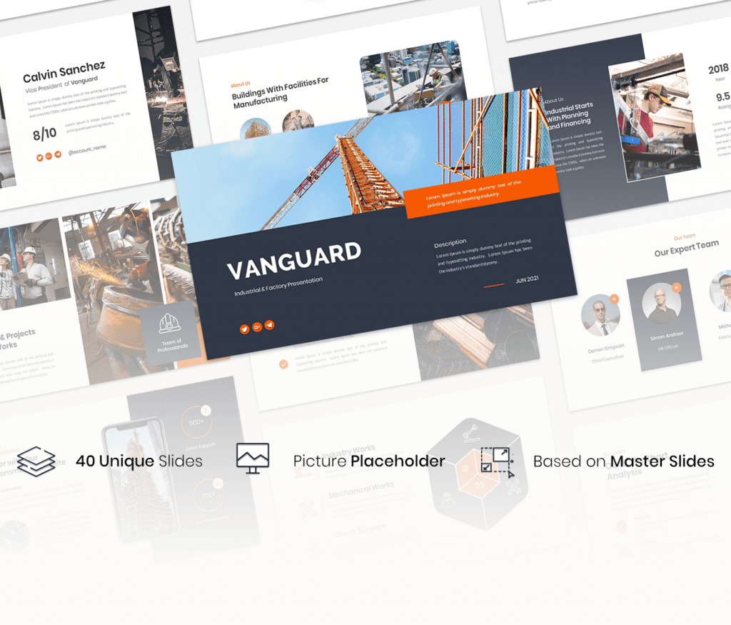 Vanguard – Industrial &amp; Factory Google Slides Template
