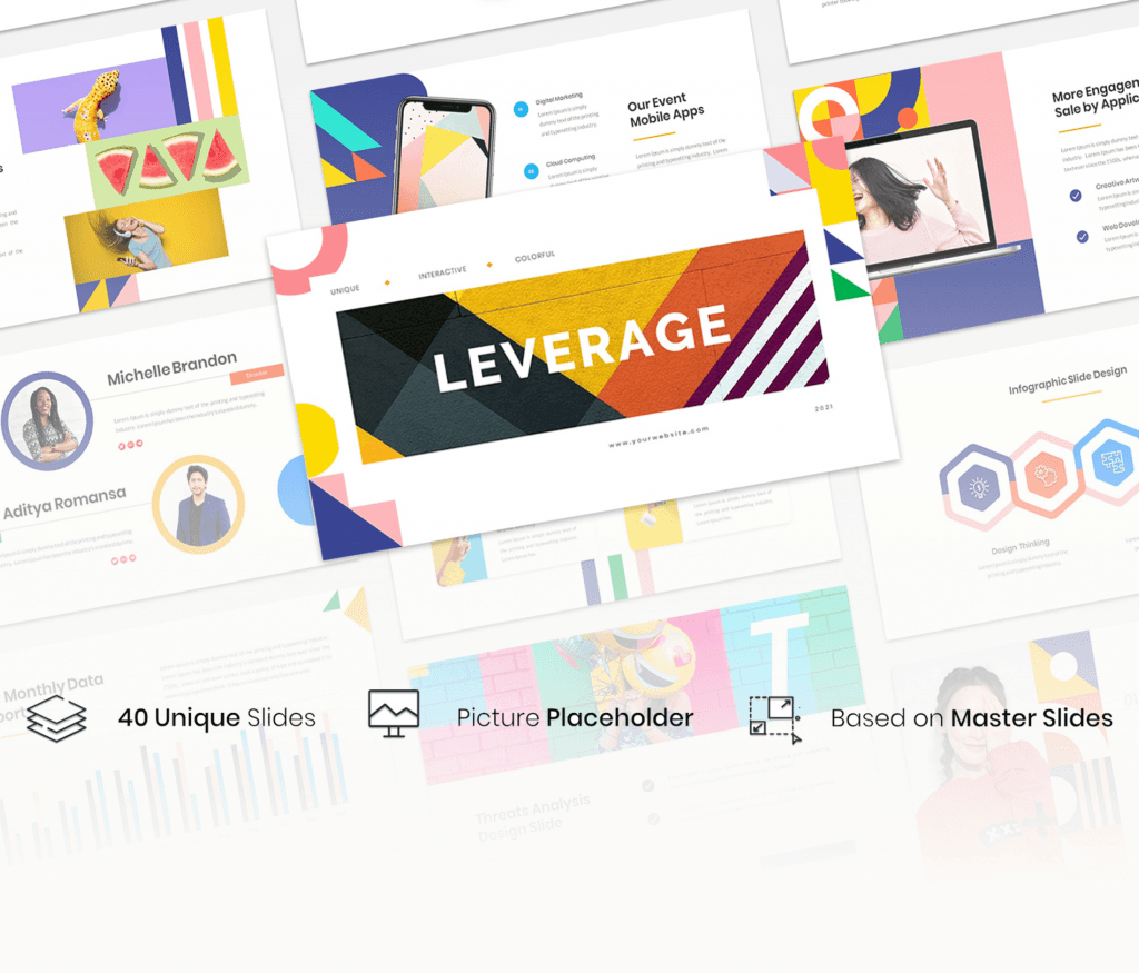 Leverage – Color Geometry Google Slides Template