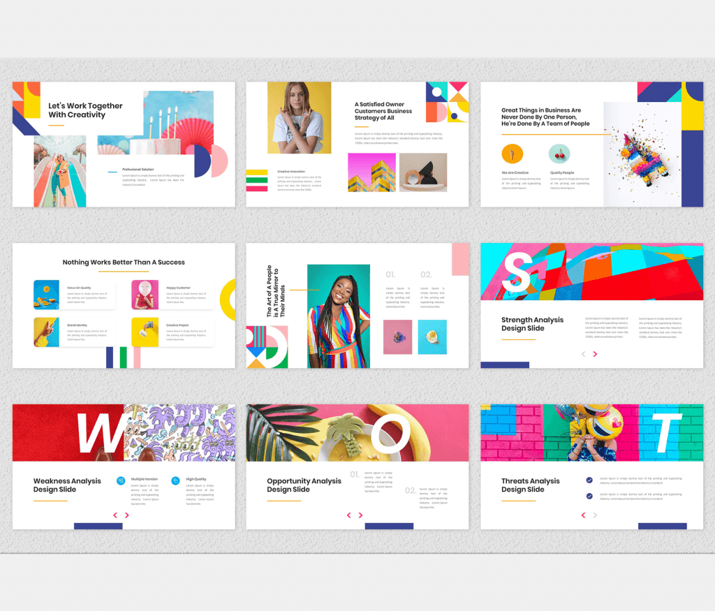 Leverage – Color Geometry PowerPoint Template