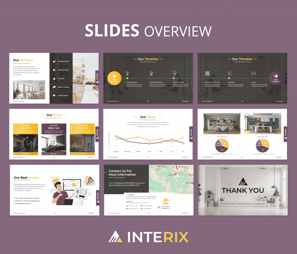 Interix - Interior Design Project Presentation PPT