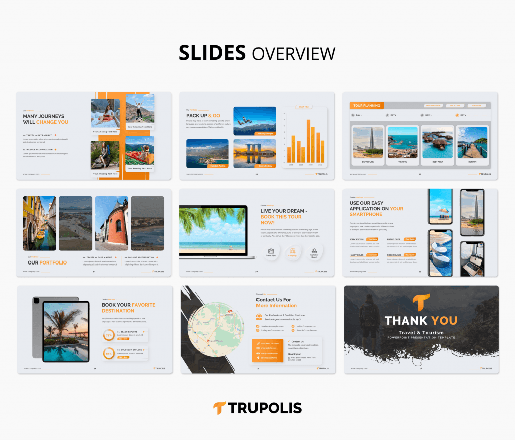 Trupolis - Travel &amp; Tourism PowerPoint Presentation Template