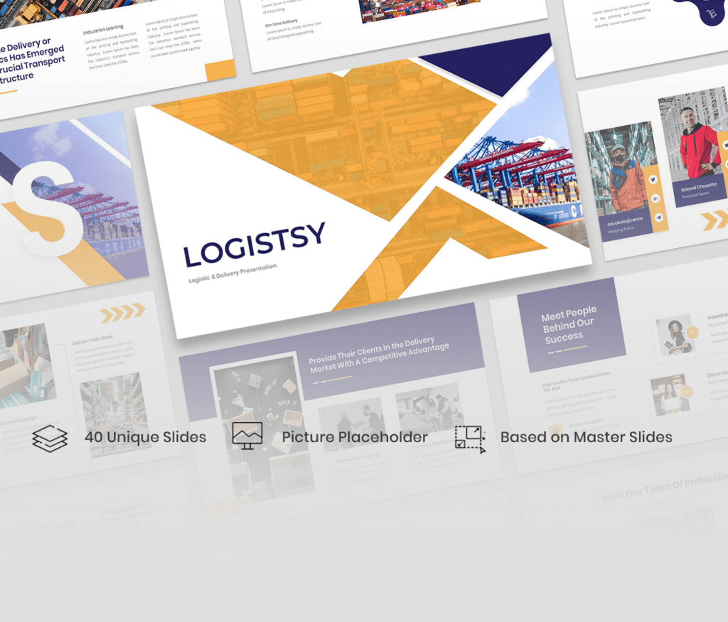 Logistsy – Logistic &amp; Delivery Google Slides Template