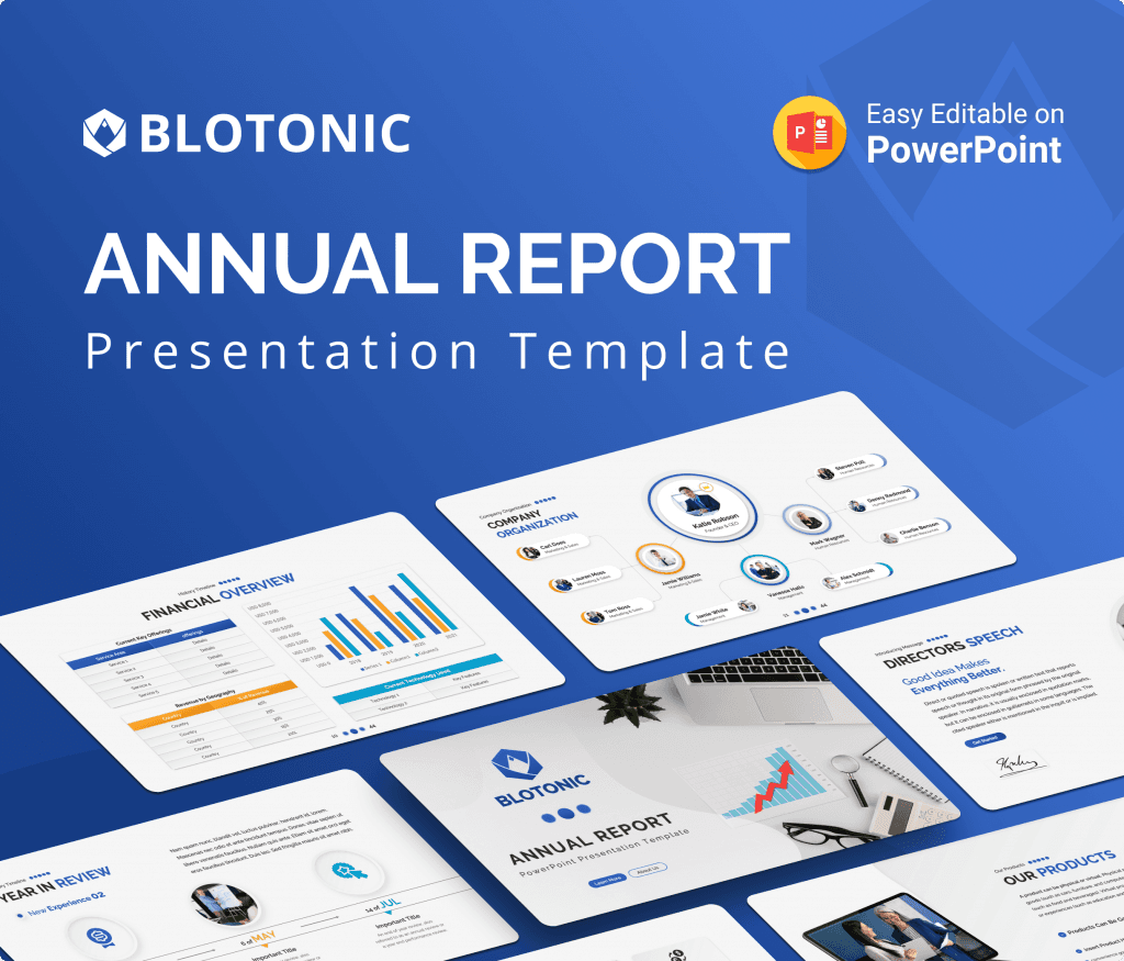 Blotonic - Annual Report PowerPoint Presentation Template