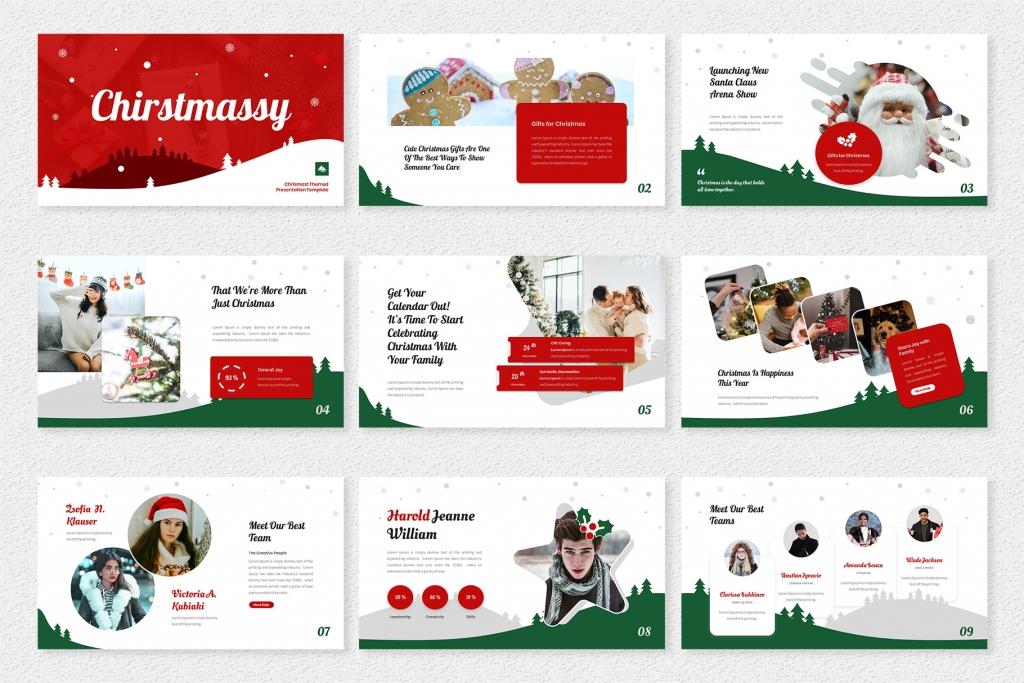 Christmassy – Christmas Themed PowerPoint Template