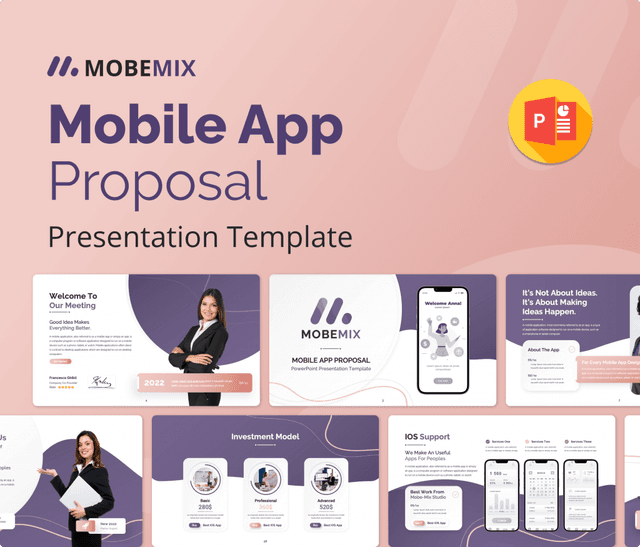 MobeMix β Mobile App proposal PowerPoint Presentation Template