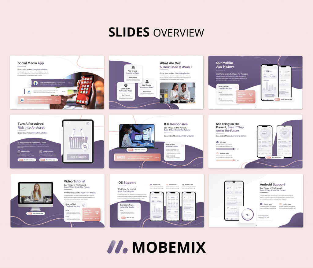 MobeMix - Mobile App proposal PowerPoint Presentation Template