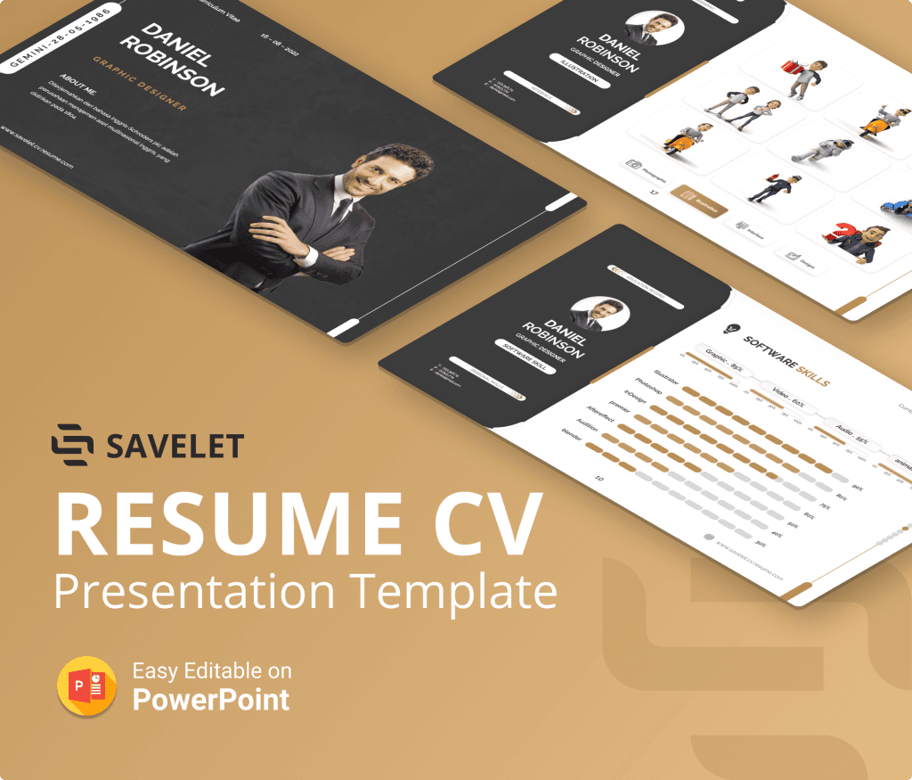 Savelet - CV Resume PowerPoint Presentation Template