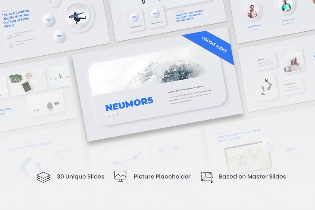 Neumors – Neumorphic Google Slides Template