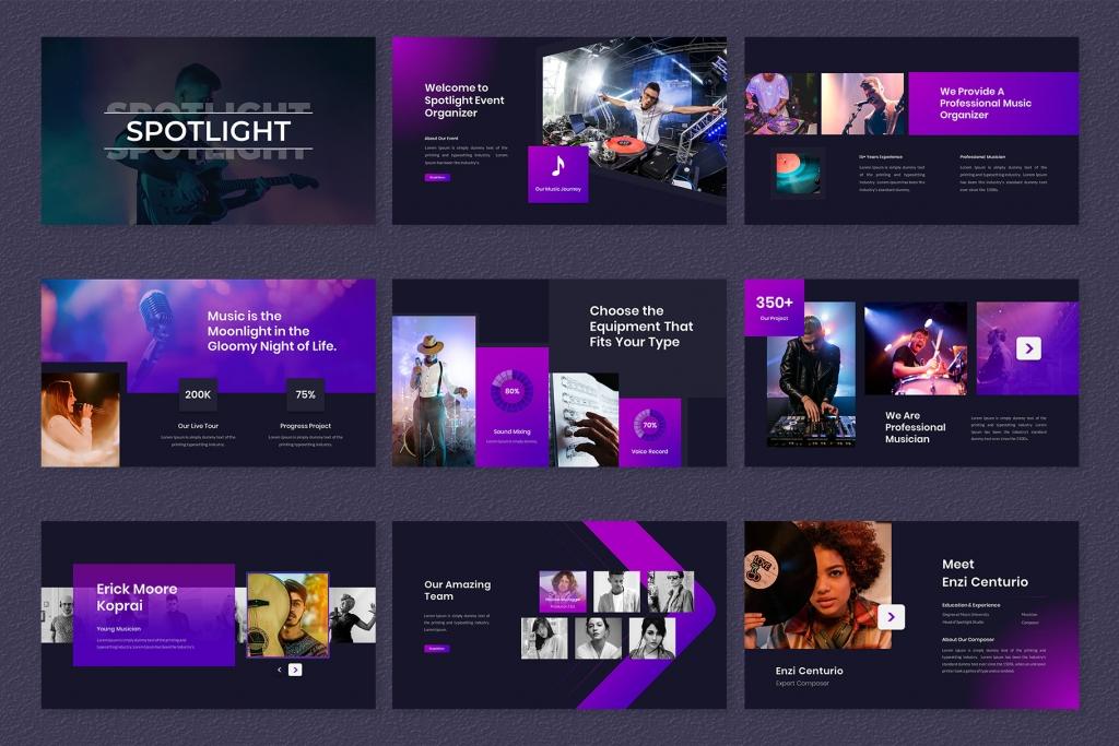Spotlight – Music Event Google Slides Template