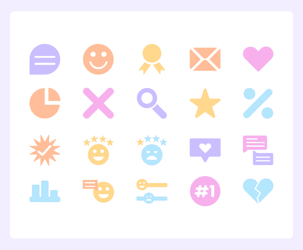 customer feedback icon set