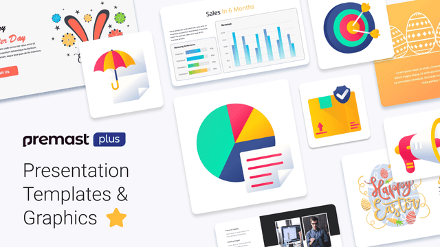 Premast Plus Recently Added Items – Presentations Templates and Insurance Icons