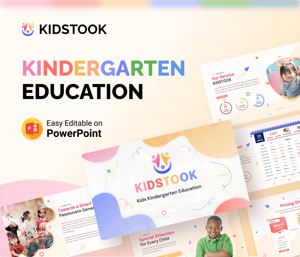 KidsTook - Kids Kindergarten Education PowerPoint Presentation Template