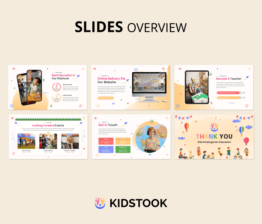 KidsTook - Kids Kindergarten Education PowerPoint Presentation Template