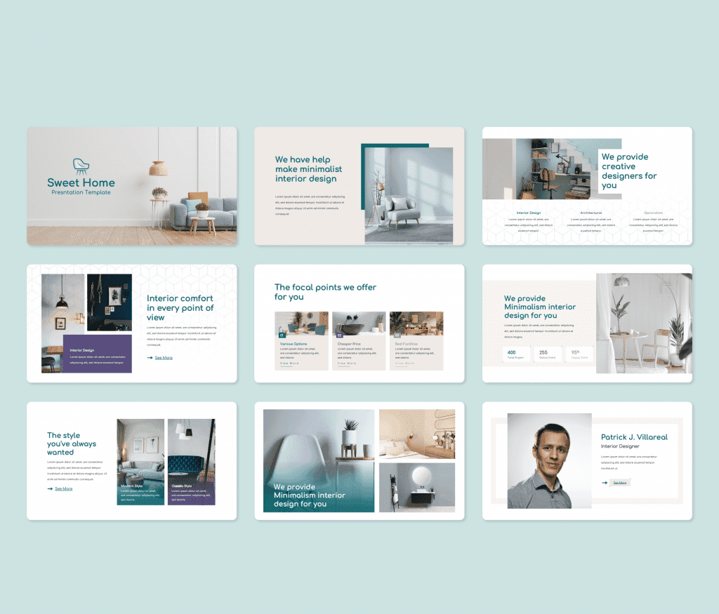 Sweet Home - Interior Design PowerPoint Template