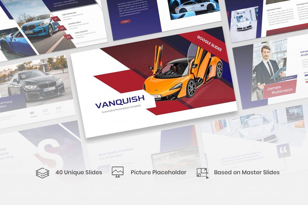Vanquish – Automotive Google Slides Template