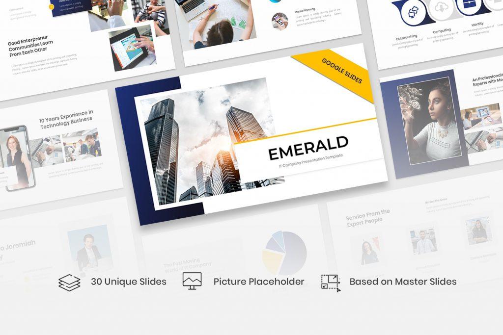 Emerald – IT Company Google Slides Template